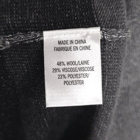 Theory WOOL Blend Women's Pullover Sweater MEDIUM Gray Striped APRILY C LUSTROUS - Picture 9 of 10